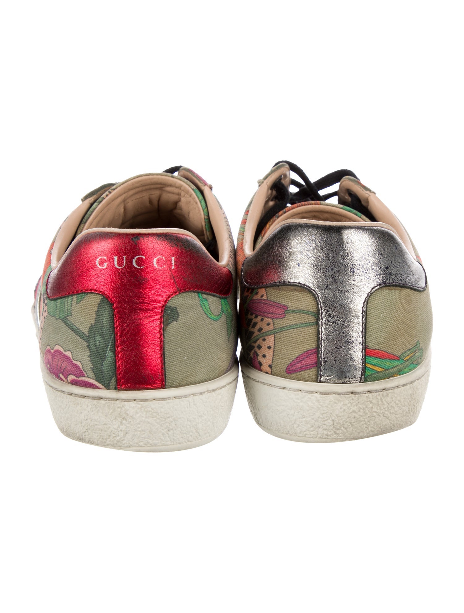 Gucci Flora Print Canvas Sneakers
